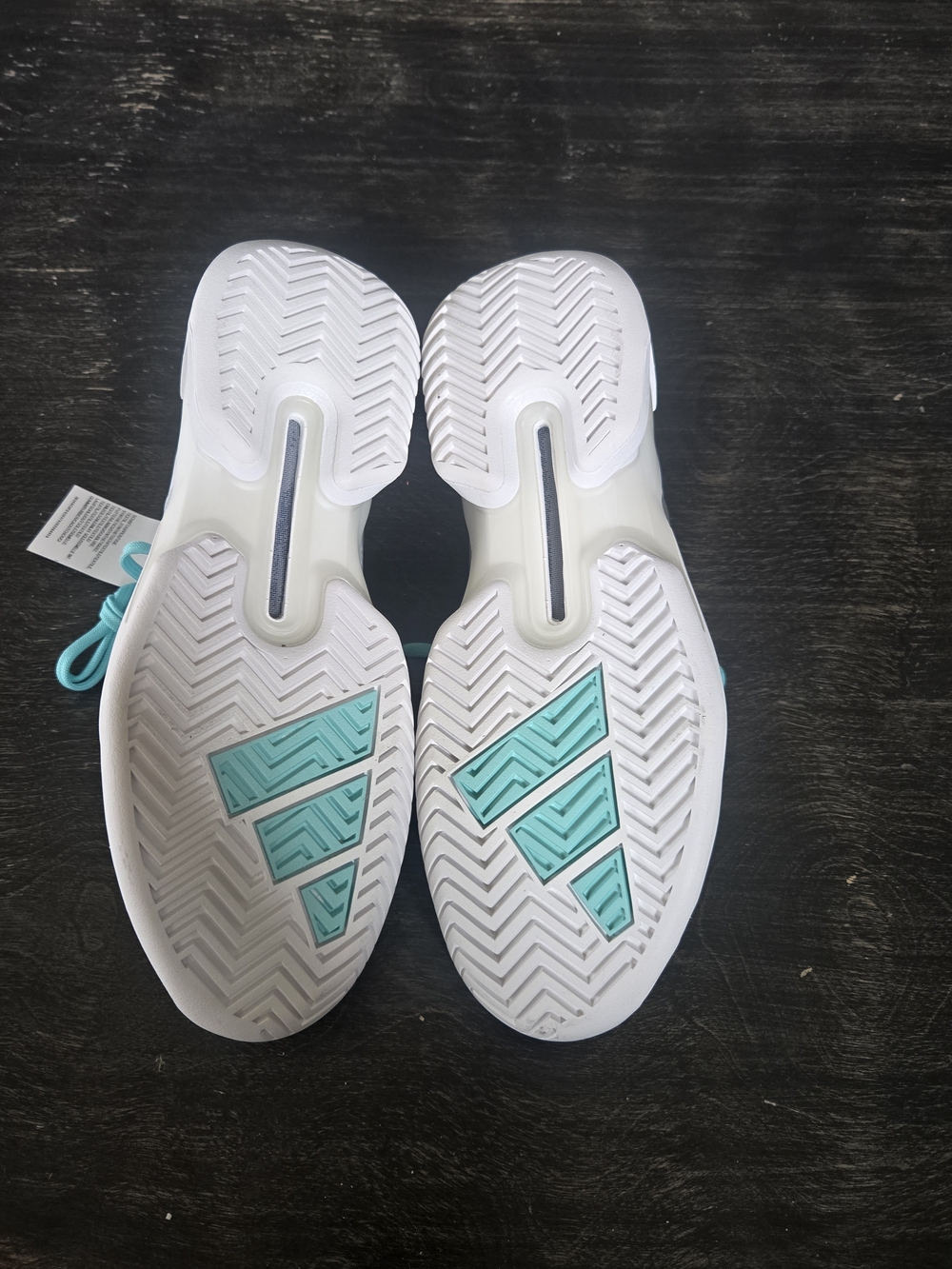 Adidas Adizero Ubersonic 5 Women's Athletic Sneakers - Aqua/White/Silver - Picture 9 of 11